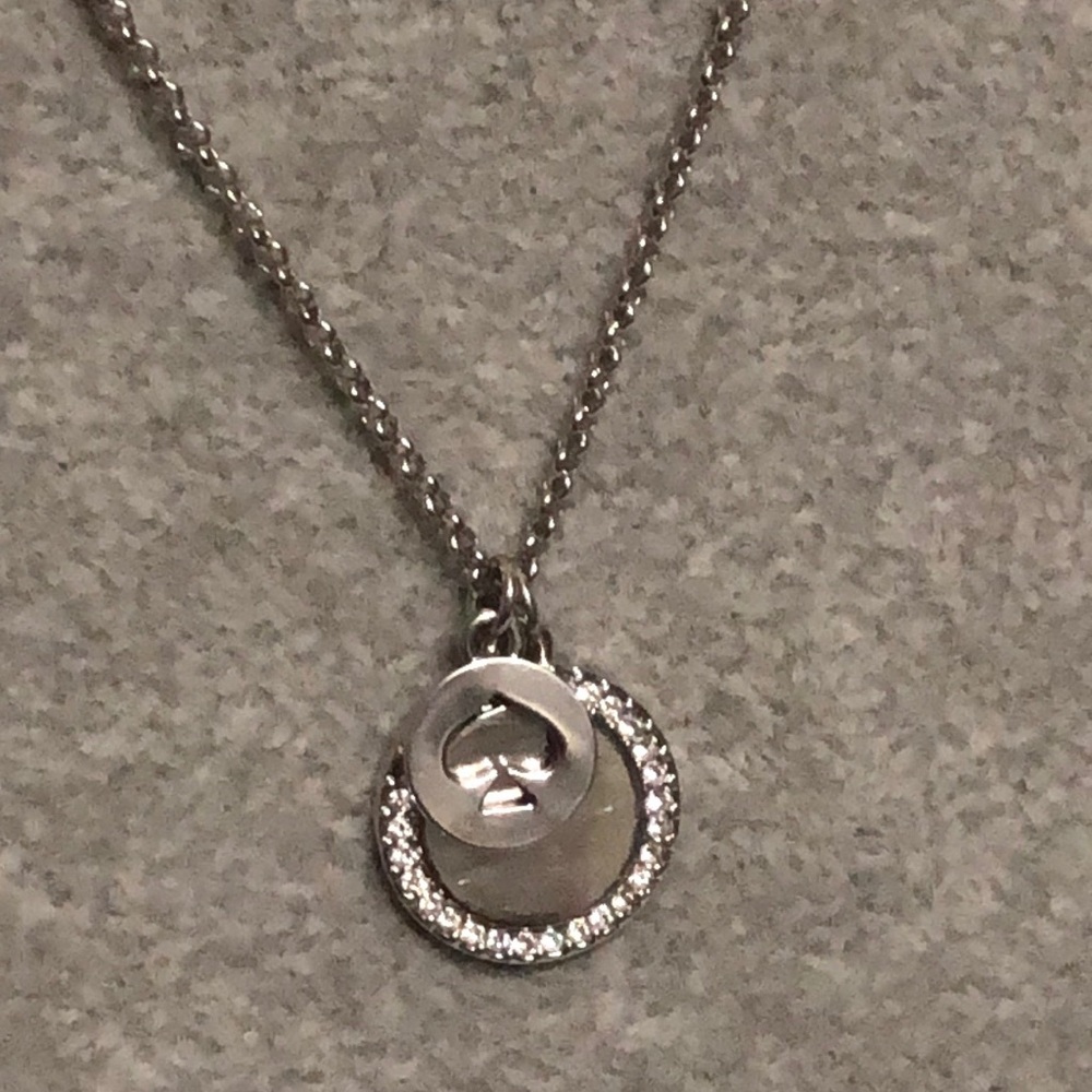 Kate Spade- Spot the Spade Pave Charm Pendant Necklace